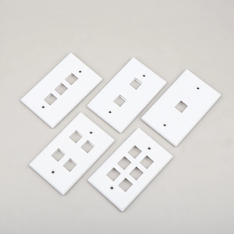 Wall Plate USA Faceplate, Low Profile Ethernet WallPlate Single Gang FacePlates For Keystone Coupler - 1PCS