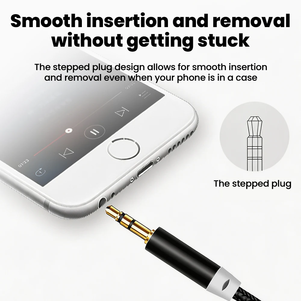 3.5mm To 3.5 mm Audio Aux Cable 3.5mm Male To Male Audio Extension Cable For Headphones Speaker Extender Cord For Mobile Phone