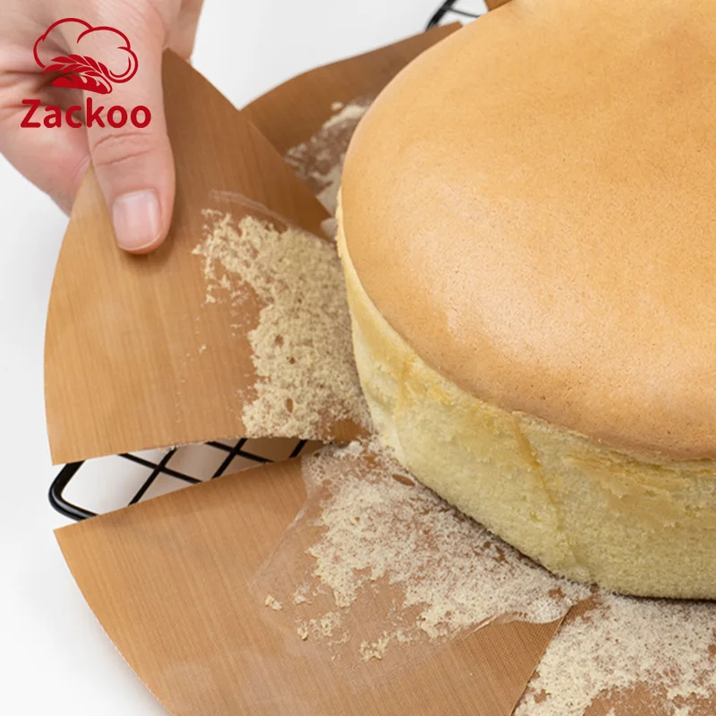 Zackoo 6/8inch Cropped Air Fryer Round Cake Oilcloth Baking Paper Mat Food Grade Reusable Easy Demoulding Mold Liner Sheet Tool