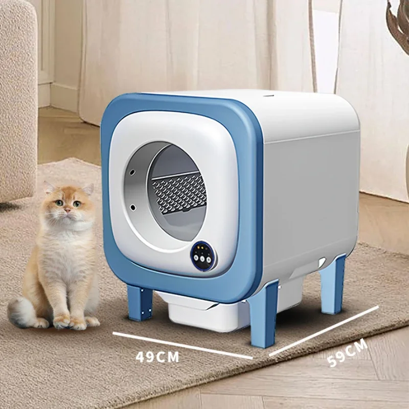 Fully Automatic Intelligent Cat Litter Box Large Capacity Cat Toilet with Infrared Sensor,Video Monitoring,APP Remote Control