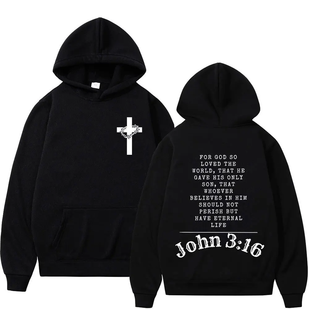 

Christian Jesus Bible Verse Hoodies Men's Women Clothing High Quality Long Sleeve Sweatshirt Casual Vintage Pullovers Streetwear