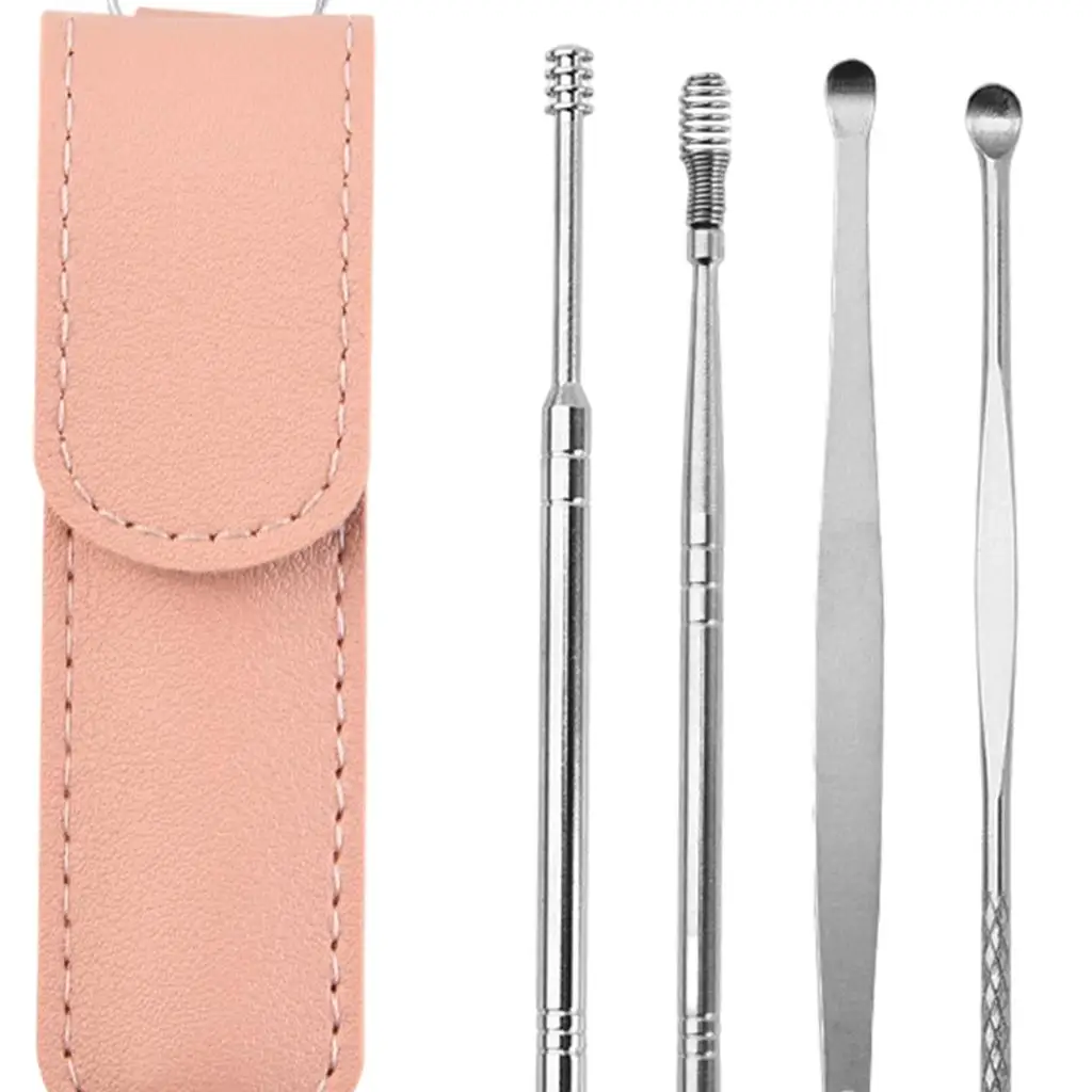 

Earwax Remover Curette Earpick Sticks Spiral Spring Scoop Household Ear Pick for Daily Ear Cleaning and Health