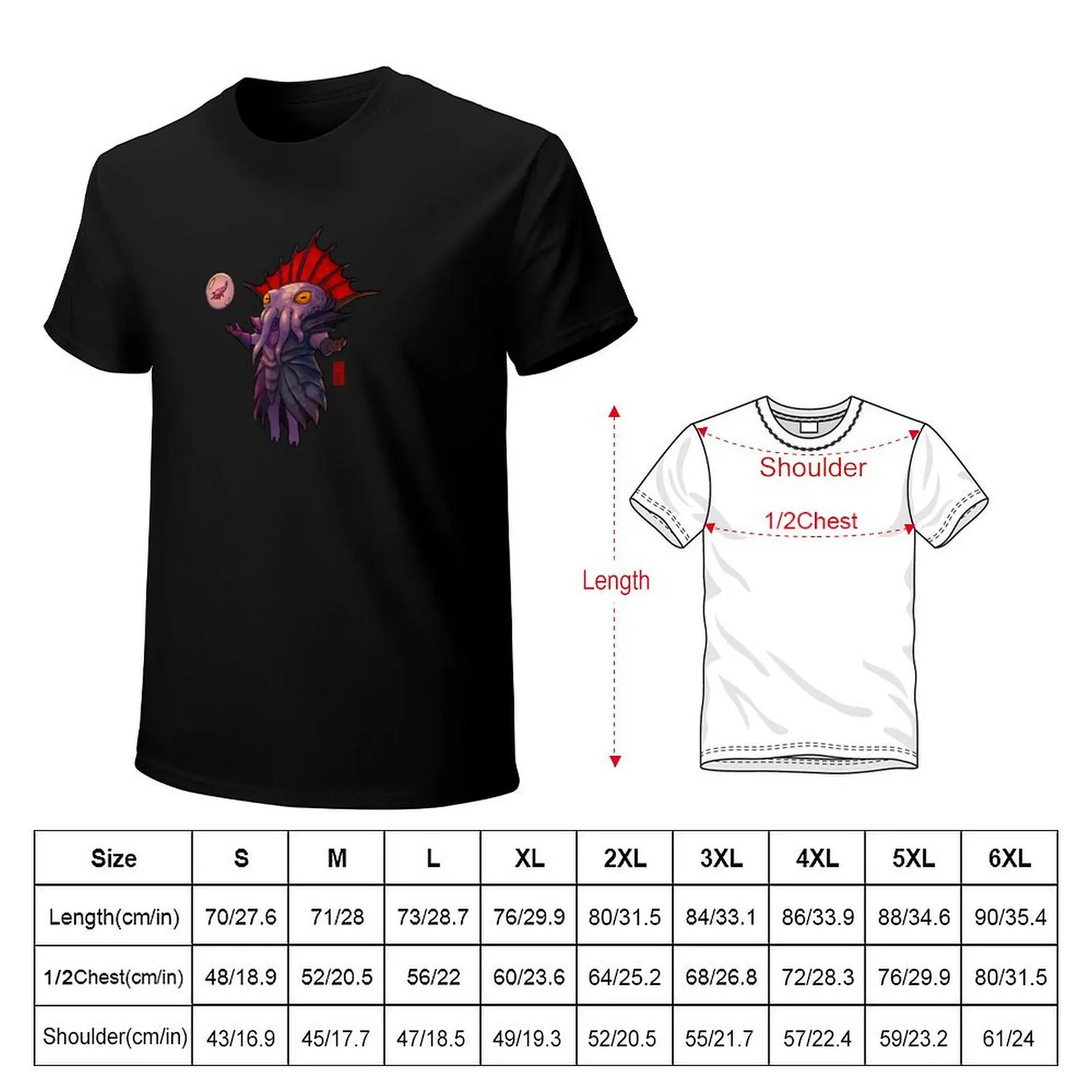 mind flayer illithid frog art T-Shirt Soft Cotton Print T-Shirt