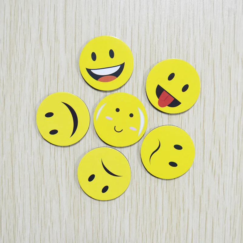 30MM Emoji Soft Magnetic Fridge Magnets Reward Praise Markers Whiteboard Progress Indicator Smiley Magnet Stickers - Image 5