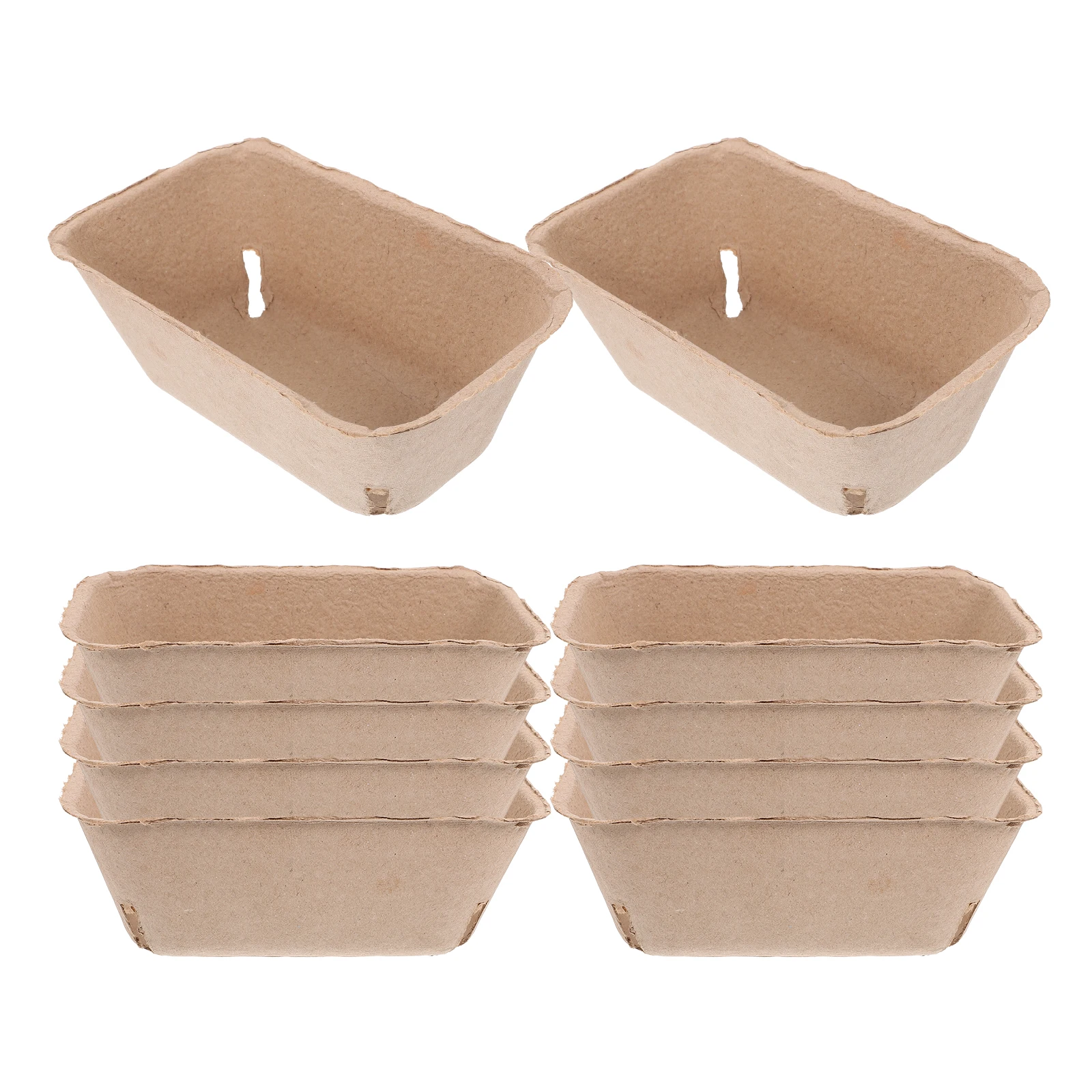 

20 Pcs Fruit Vegetable Tray Berry Basket Container Fridge Paper Pulp Eco Kitchen Storage Household Snack Boxes