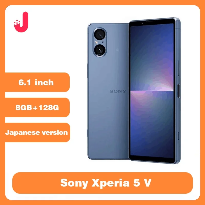 �y�Z�[�����z�I���W�i�� Sony Xperia 5V ���{��� 128GB ROM 8GB RAM 6.1 "OLED Snapdragon Gen 2 �w��F�� 48PM NFC ���b�N���� 5G �g�ѓd�b