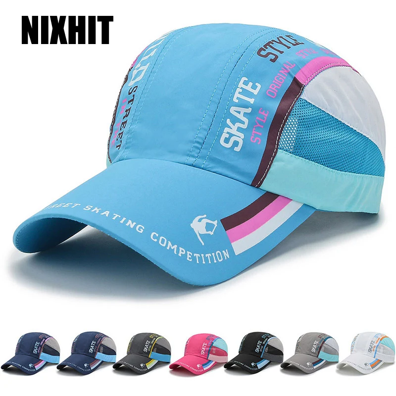 Summer Quick Drying Thin Breathable Baseball Cap For Men Women Outdoor Sports Hiking Cycling Fishing Skateboard Run Hats A412