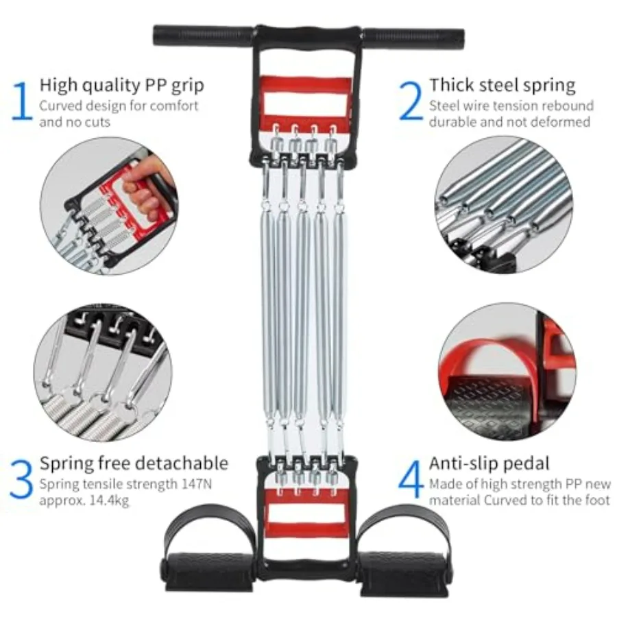 3 في 1 مشبك الصدر دواسة العضلات الربيع الصدر المتوسع دواسة مجتذب لتدريب القوة في المنزل أو الصالة الرياضية مقاومة قابلة للتعديل واي فاي #3