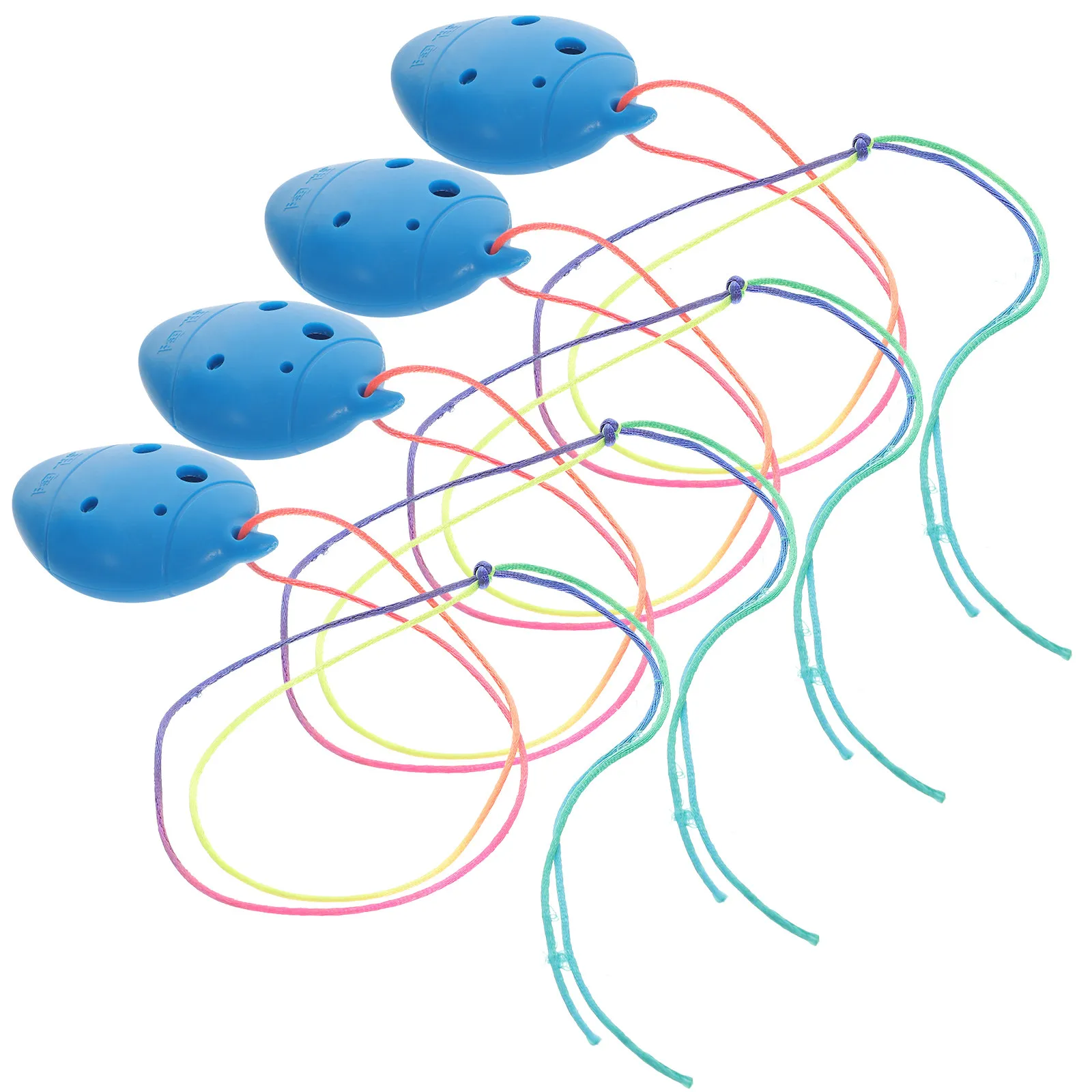 

4Pcs Mini Ocarina Beginner Practice Plastic 6 Hole Musical Instrument Portable Gift for Learning Music