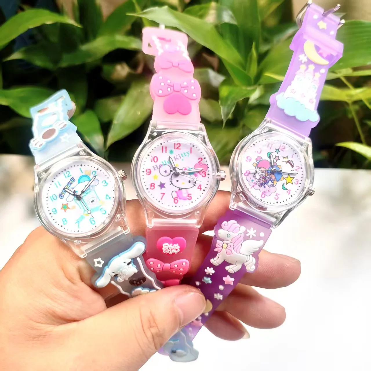 

Часы Sanrio Hello Kitty, детские часы с принтом, милые часы для начальной школы, силиконовые кварцевые часы для девочек, фестиваль