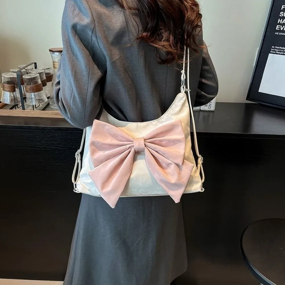 الرجعية الحلو القوس حقيبة كتف متعددة الوظائف Y2K حقيبة يد ذات سعة كبيرة حقيبة الأم حقيبة تحت الإبط حقيبة ظهر من البولي يوريثان التسوق