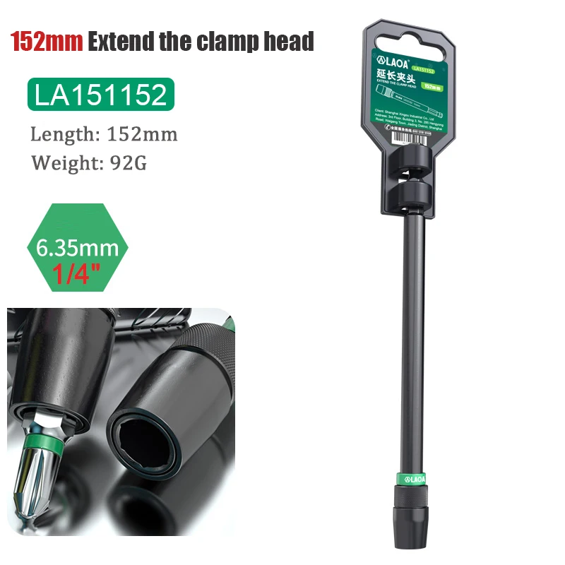 LAOA Professionele verlengstang 1/4" Quick-release Chuck Schroevendraaierbit Verlengde verlengstang
