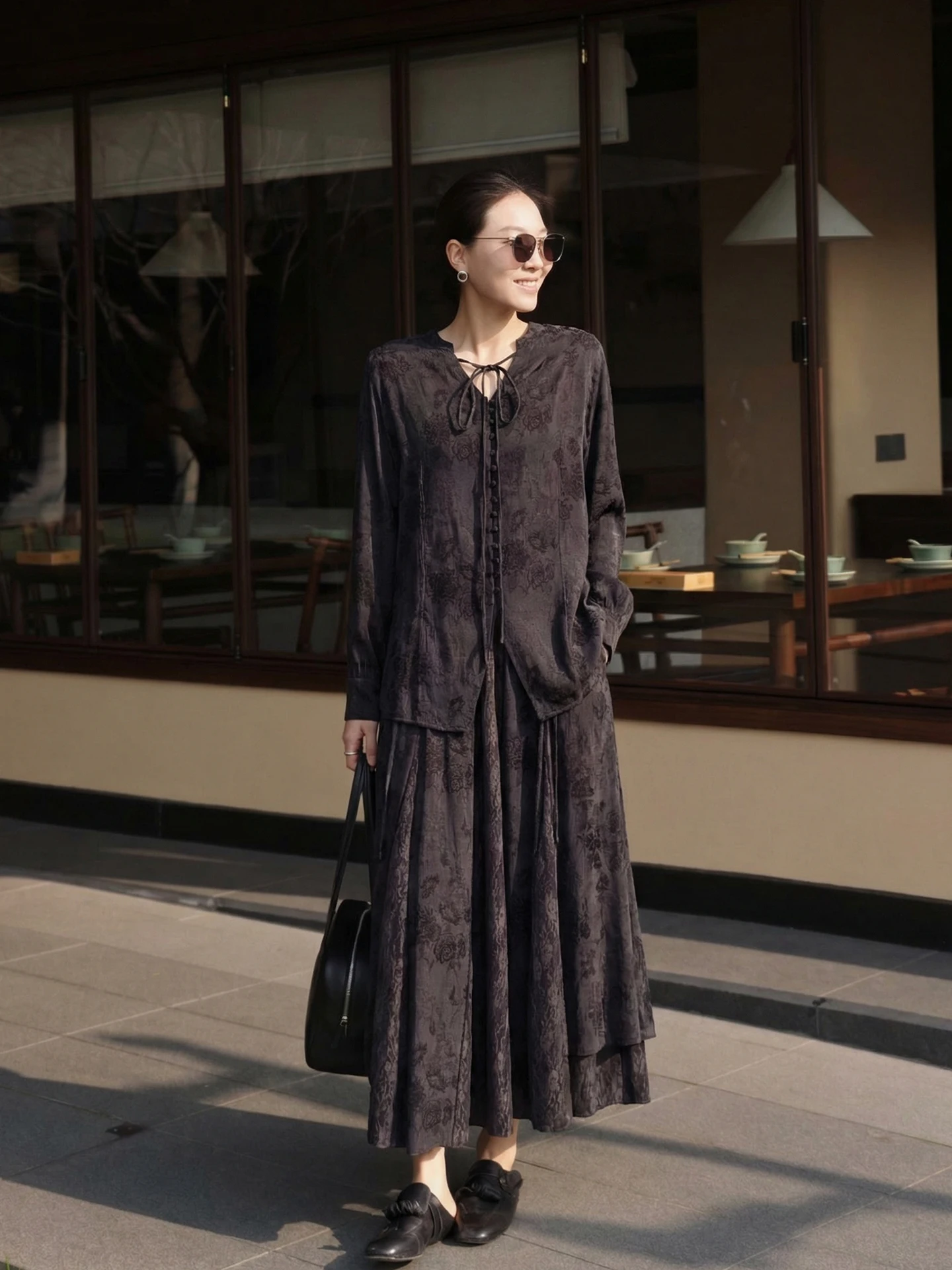 

Кружевная вышитая свободная юбка А-силуэта с завышенной талией, миди, женская, модная, в стиле пэчворк, летняя, новый стиль, повседневная, удобная