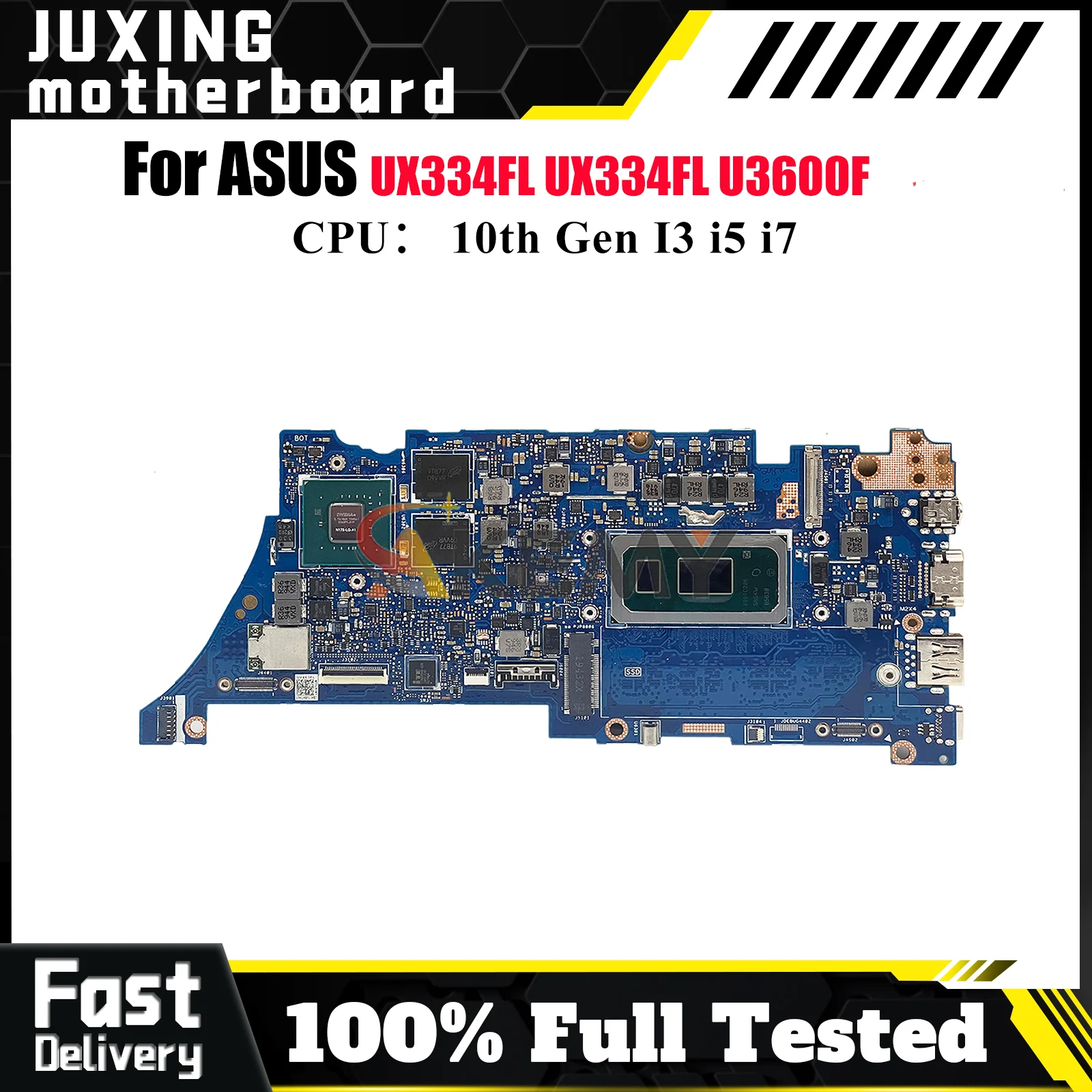 

UX334FL Laptop Motherboard For ASUS ZenBook UX334FL UX463FL U4600F UX334F U3600F Mainboard With 10th Gen I3 i5 i7 100% tests OK