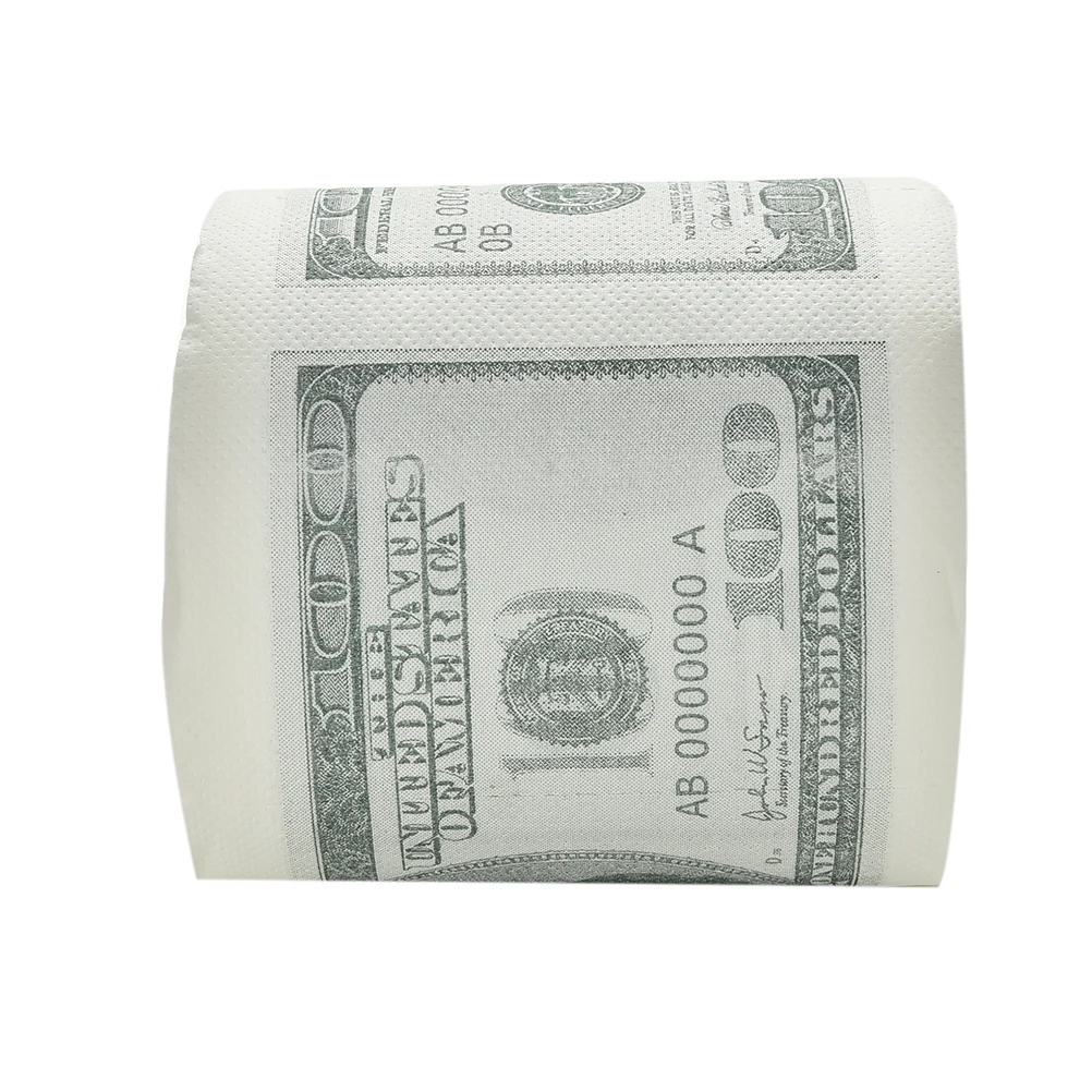 Papier toilette imprimé en rouleau d\'argent, 100 TP $, billet de cent dollars, cadeau de courses américaines drôles