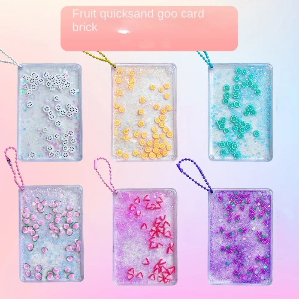 

Goo Plate Guka DIY Fluid Acrylic Brick Shiny Color Transparent Quicksand Acrylic DIY Keychain Portable Photocard