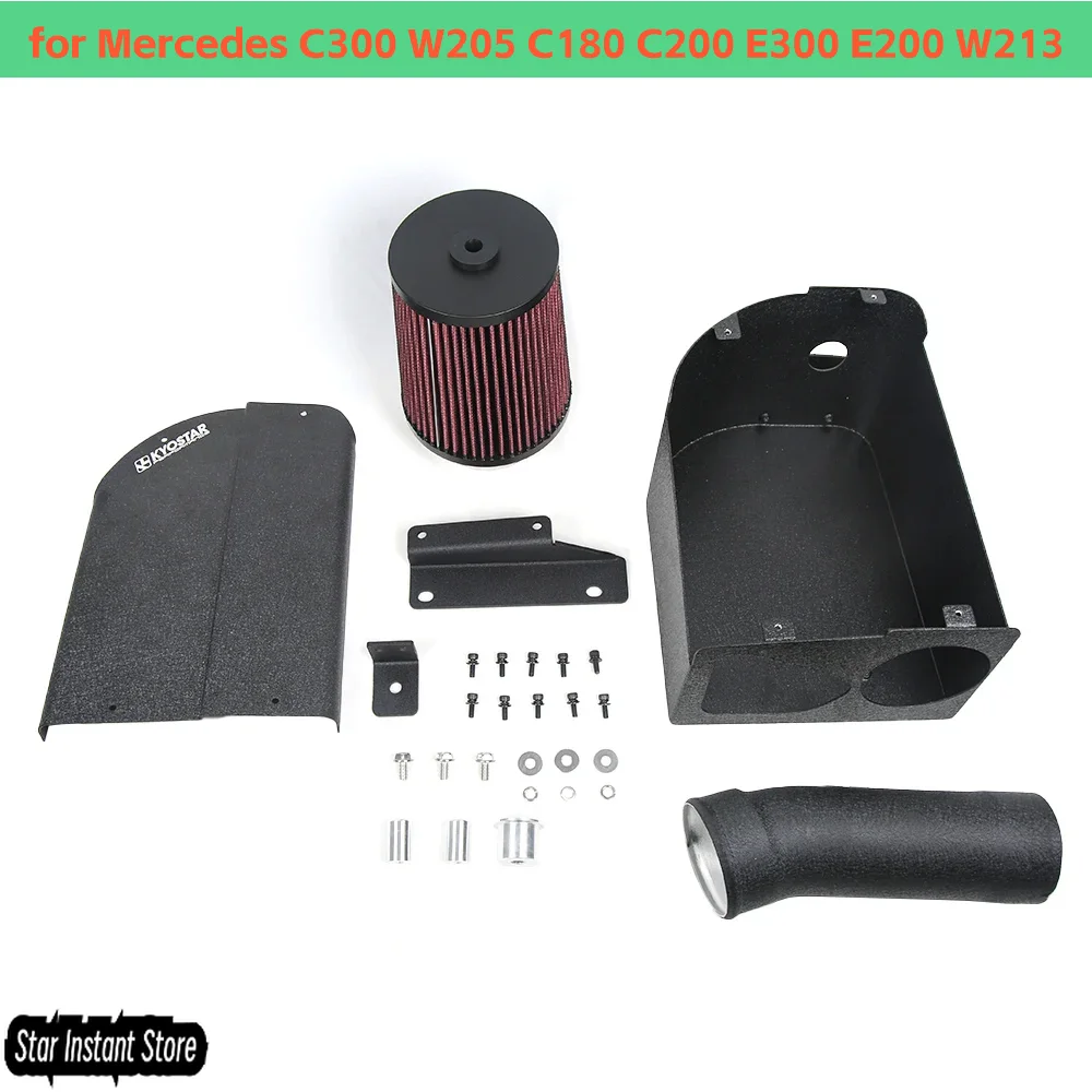 

High Performance Air Intake System for Mercedes C300 W205 C180 C200 2015-2018 | E300 E200 W213 | Increase Horsepower & Sound