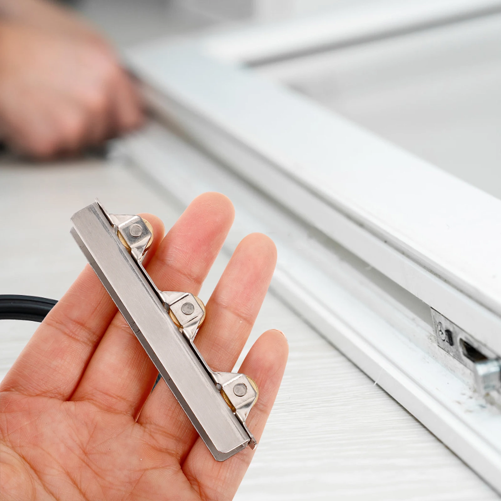 باب زجاجي بكرة الأسطوانة 201 غلاف فولاذي 10 مللي متر قطر الأبواب المنزلقة النوافذ خزانة الباحات محامل العجلات المعدنية الباب