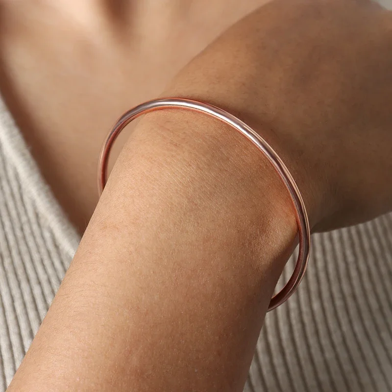 Simple Round Aperture Women\'s Stainless Steel Bracelet Girlfriend Gift Italian Bracelet Accessories Girl Gift Hot Sale