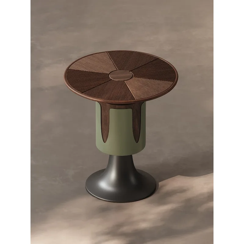 

Sofa side table, medieval art creative living room designer round small coffee table