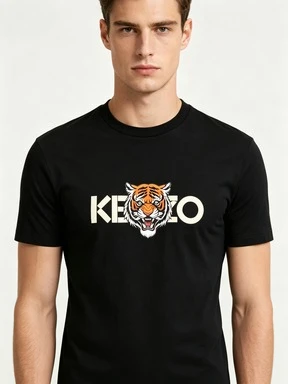 Vintage T-Shirt Tiger Head Letter Graphic 2026 New Unisex Tee Gift for Him Couples Matching Crew Neck Streetwear Casual Shirt