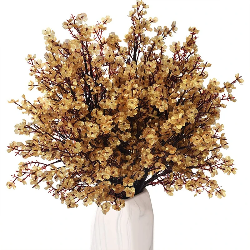 10 Stück künstliche Pflanzen, langer Schleierkraut, Weihnachtsdekoration, Vase für Zuhause, Hochzeit, Braut, Festival, DIY, Party, gefälschte Kunststoffblumen – Detail 10