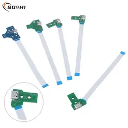 USB Charging Port Socket Board With Flex Ribbon Cable For 12Pin JDS-011/JDS-030/JDS-040/JDS-055 14Pin JDS-001 For PS4 Controller