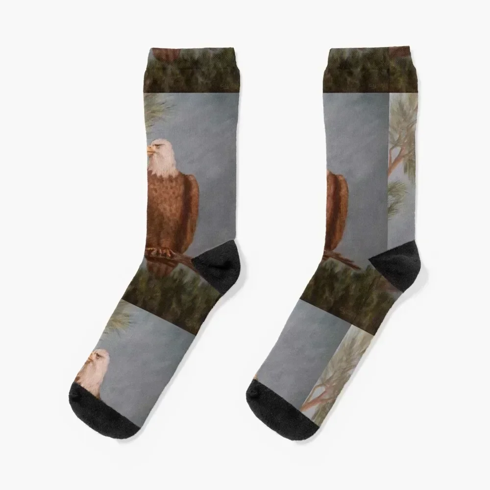 

Bald Eagle in the Wild Socks warm winter hiking new in's new year Socks Man Women's