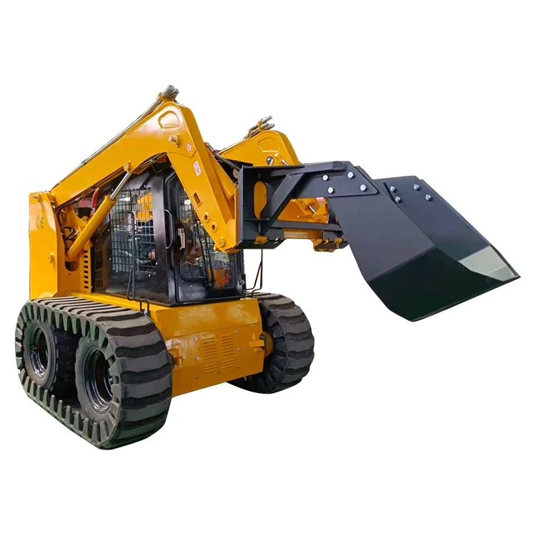 Multifunções Pilot Ranch Residential Skid Loader, transplante de árvores, pequeno Skid Steer, JC100G, 100HP