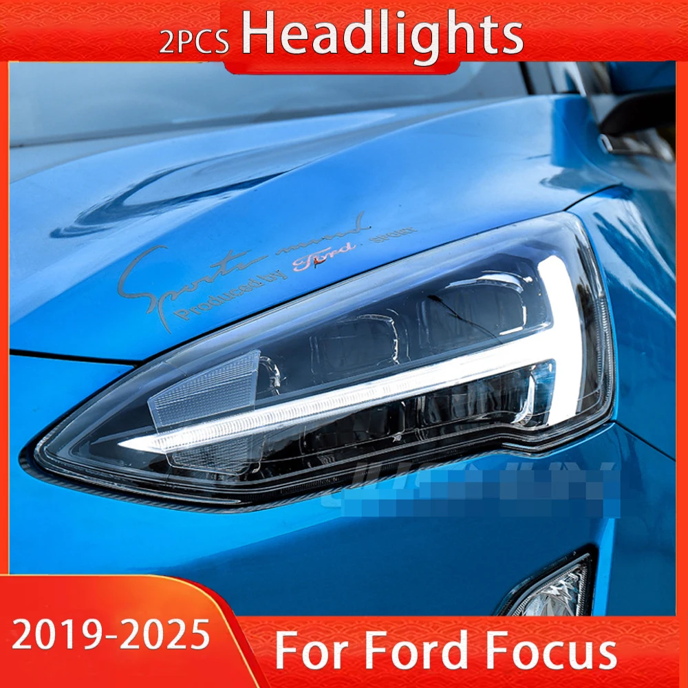 

Car Styling for Ford Focus 2019-2025 Headlights ALL LED Headlight Daytime Running Light DRL Bi-LED LENS