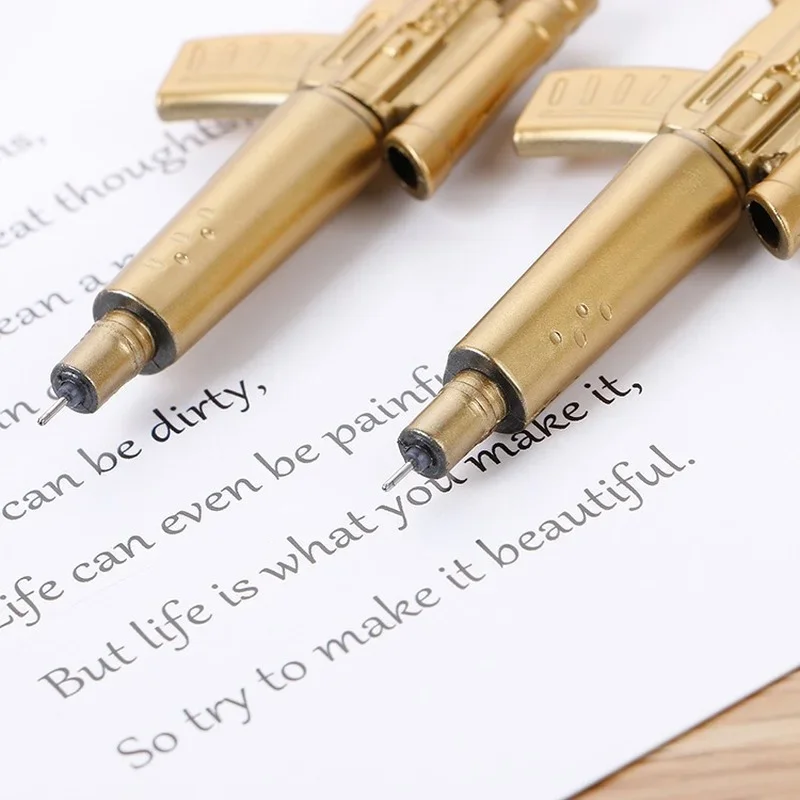 05mm Black Ink Toy Gun Shape Gel Pen Office Student Gift Writing Pen Stationery