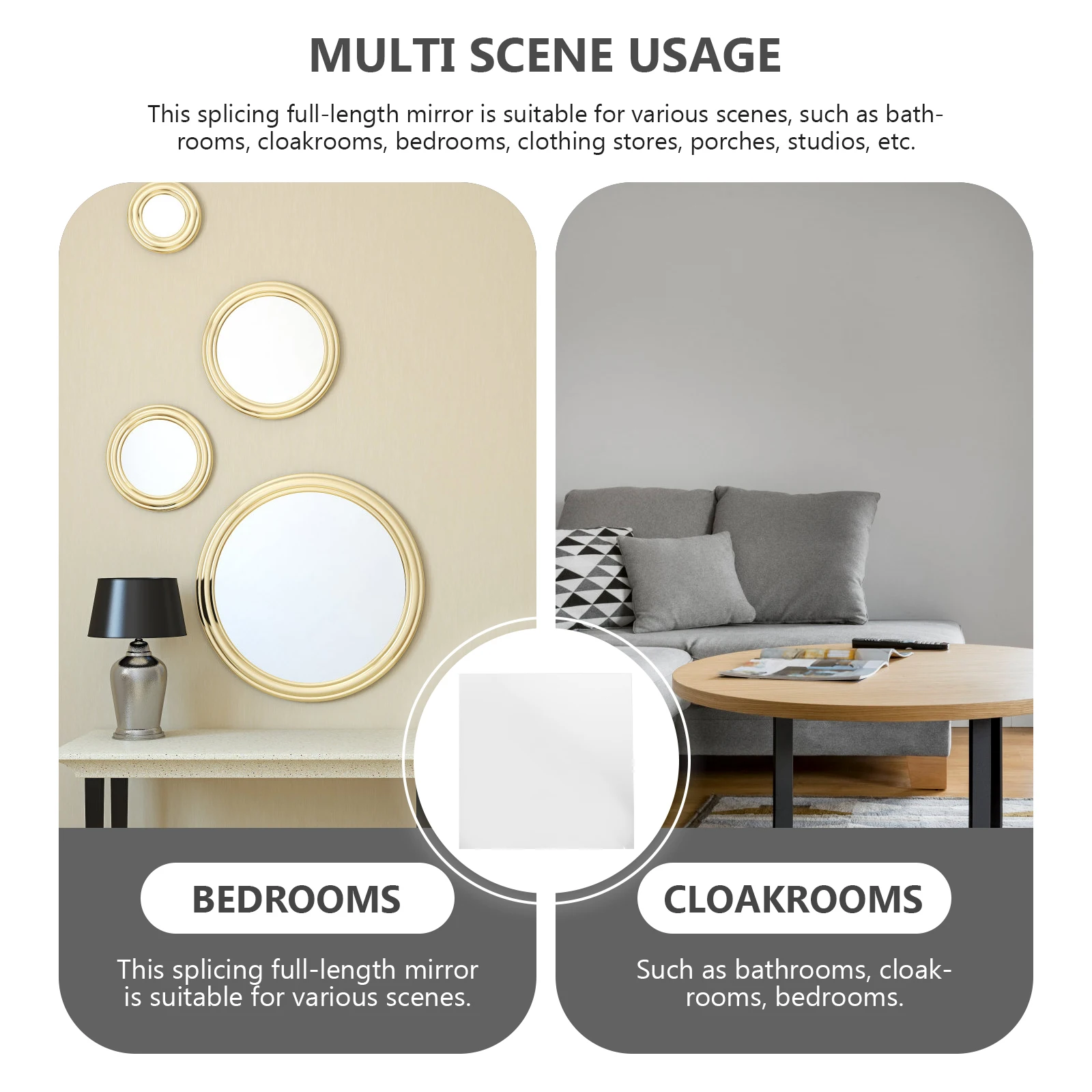 

Full Length Mirror Self Adhesive Self-adhesive Dressing Tiles Household Mirrors