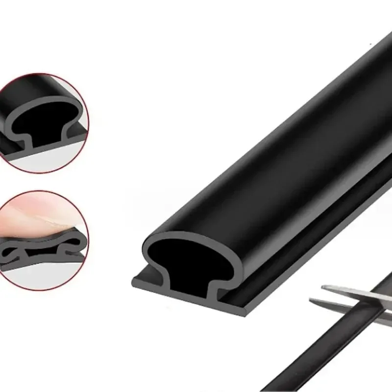 แถบปิดผนึกประตูหน้าต่างกันลมกันเสียงกันกระแทก TPE ขนาด 1/3/6/10 เมตร 1 ชิ้น แบบมีกาวในตัว