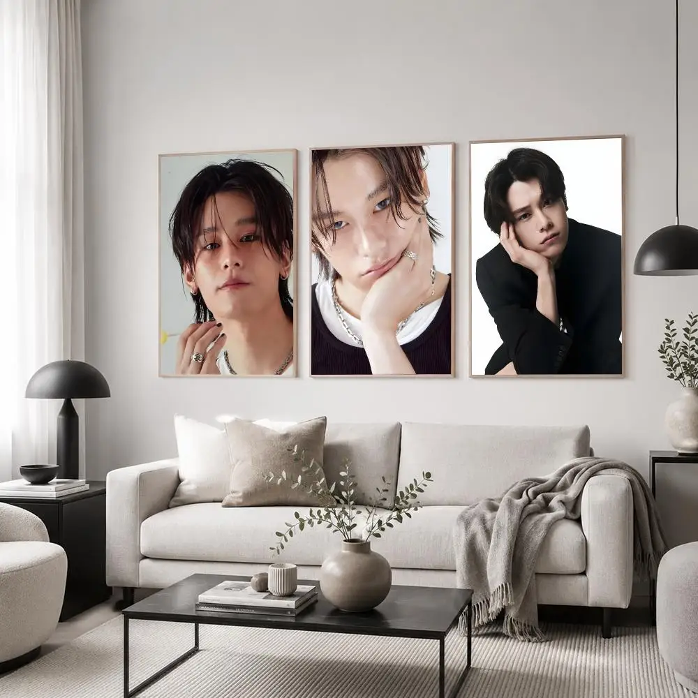 Actor Cha Woo-min Poster Classic Poster HD Art Sticky Wall Waterproof Home Living Room Bedroom  Aesthetic Decoration