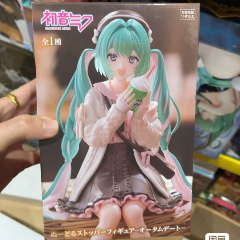 Genuine Anime Hatsune Miku Figure Autumn Date Clothing Noodle Stopper Miku Model Toys Girl Anime Model Boys Birthday Xmas Gift