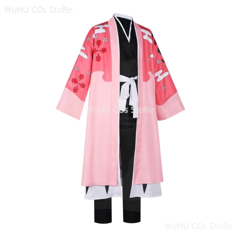 Anime Bleach Cos Thousand Year Blood War Arc Captain Kyoraku Shunsui Cosplay Costume Men Kimono Costume Halloween Roleplay Suit