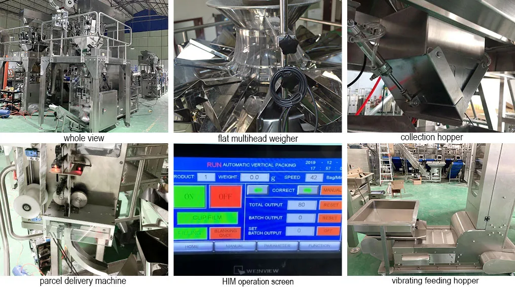 Машина для упаковки картофельных чипсов, закусок с игрушками, смешивание, многоголовочный весовой прибор
