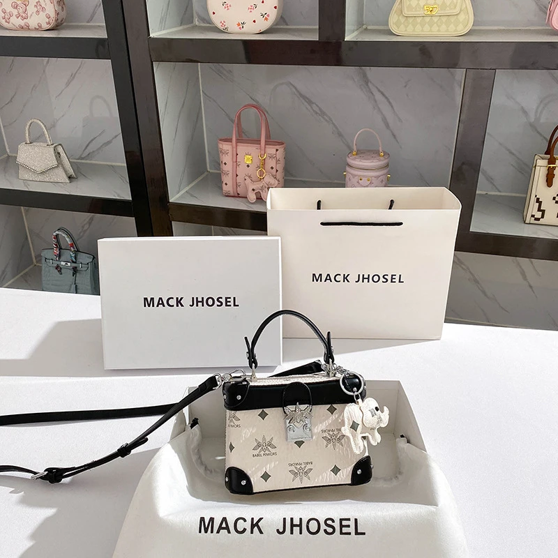 

Summer high-end color-blocking box bag, fashionable shoulder and crossbody makeup box bag, versatile