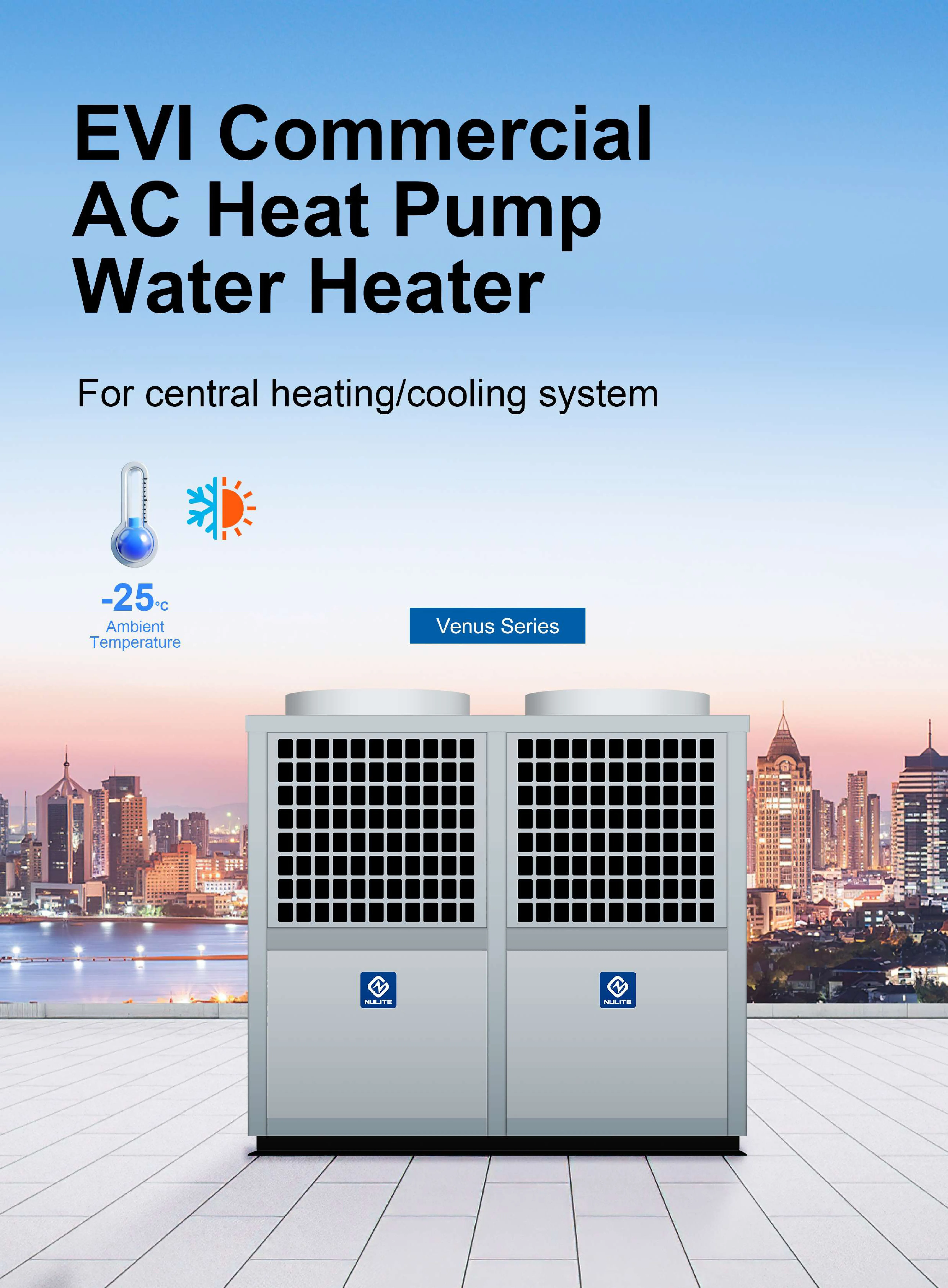 80C Heating System R32 Commercial Building Heatpump Heating Hot Water Heater Air To Water Heat Pump High Temperature