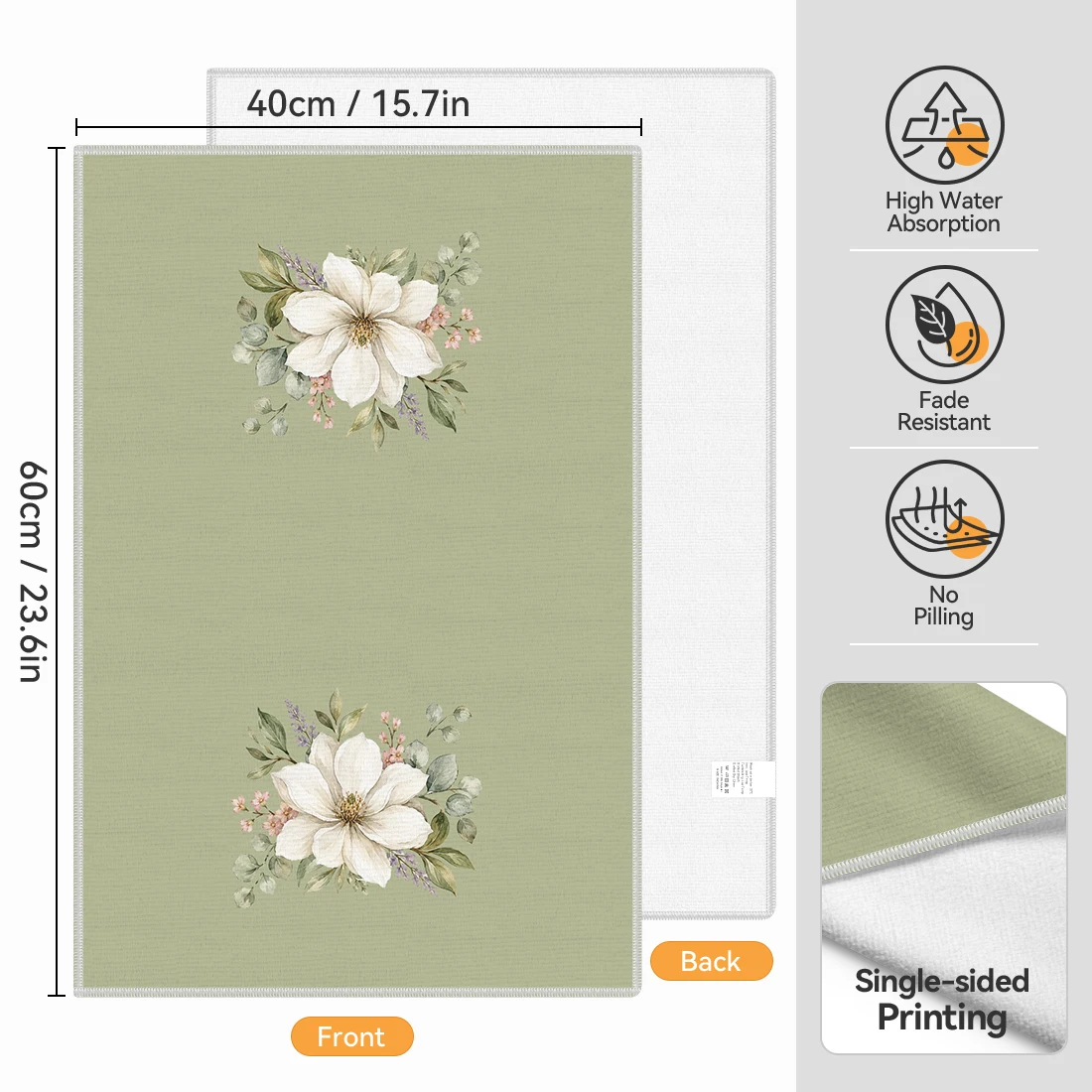 2pcs Set Kitchen Towels White Magnolia Text Design Hand Towels Christmas Decorations For Home Noel Dish Towels Gifts