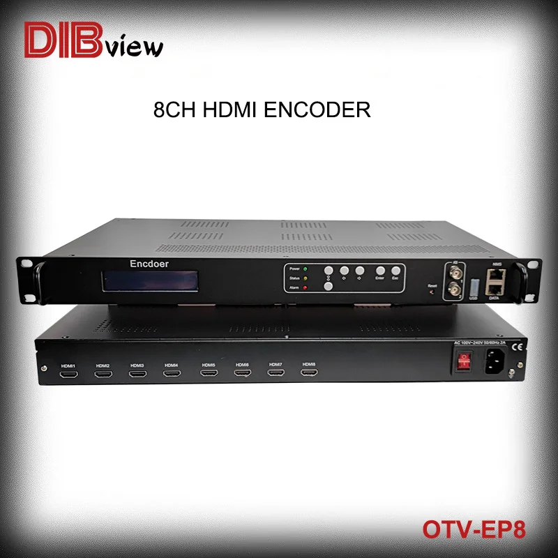 8 Channels HDMI Digital TV And Radio Broadcasting Equipment MPEG 4 AVC/H.264 HD IP Encoder