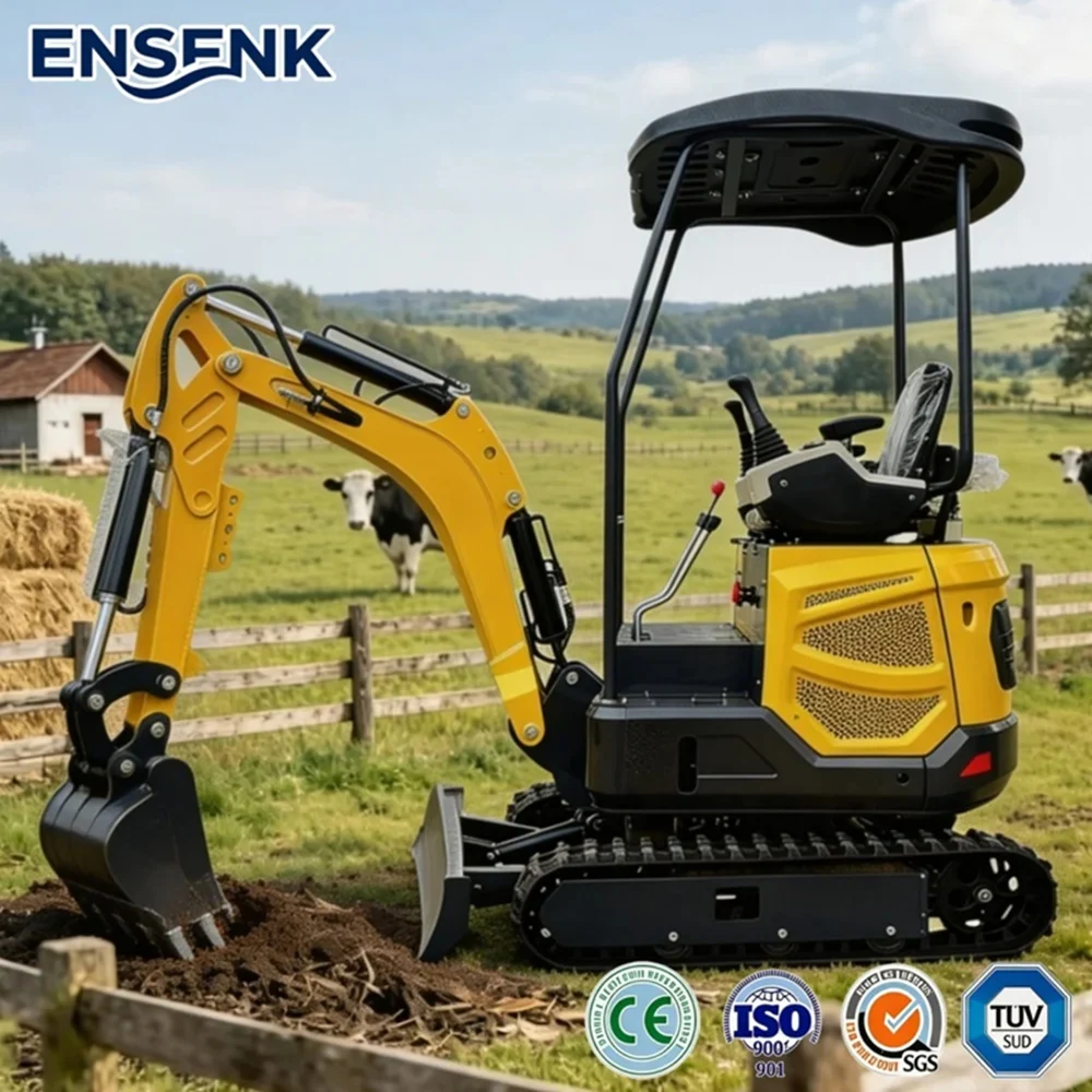 1.0Ton Fast Delivery Retroexcavadoras Mini Excavator Jardin Construction kopark Bagger 2t Excavadoras Kubota Dieselmotor - view 4