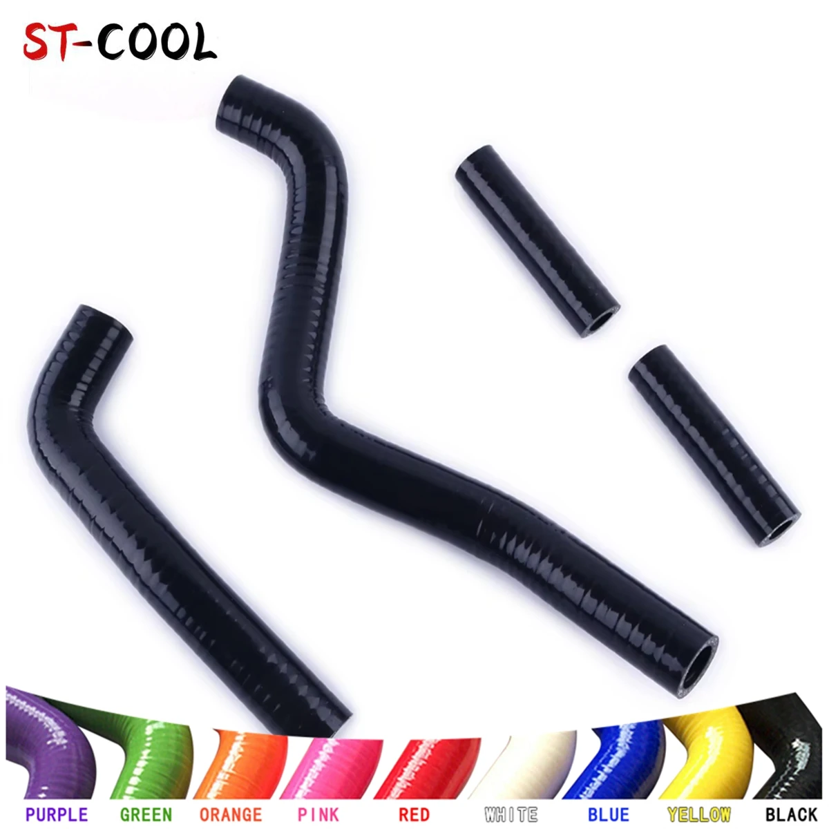 FOR 1994-2002 KAWASAKI KX 125 KX125 1995 1996 1997 1998 1999 2000 2001 High Performance Silicone Radiator Hoses Tubes Kit 4Pcs