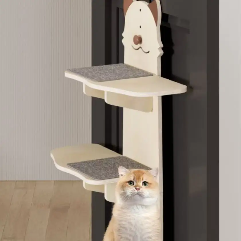 

Solid Wood Integrated Doorless Cat Climbing Column Hanging Door Cat Rack and Jumping Table Carton Packed Cat Toy