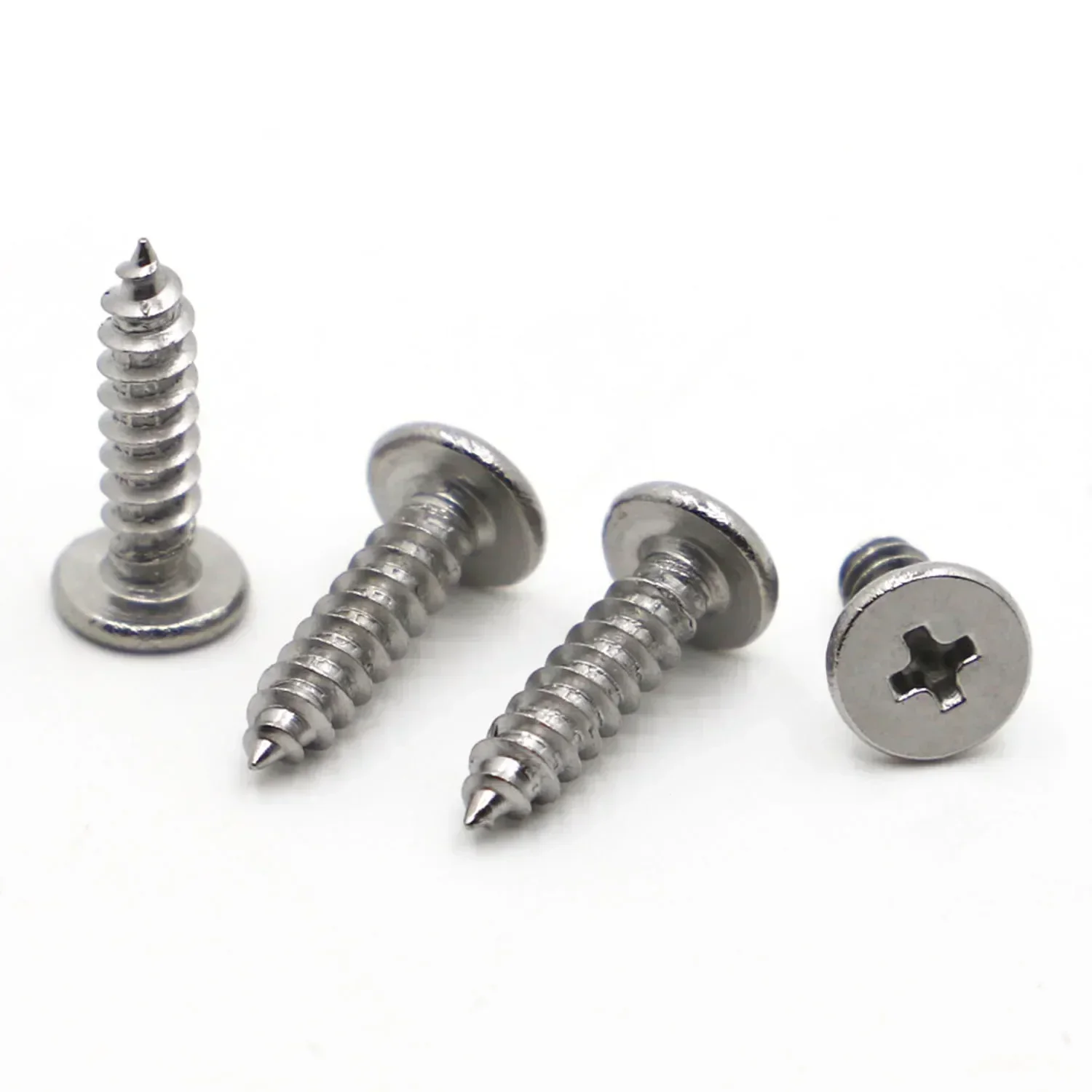 304 Stainless Steel M2 M2.3 M2.6 M3 M3.5 M4 M5 M6 CM A2 Phillips Cross Super Ultra Thin Flat Wafer Head Self-tapping Wood Screw