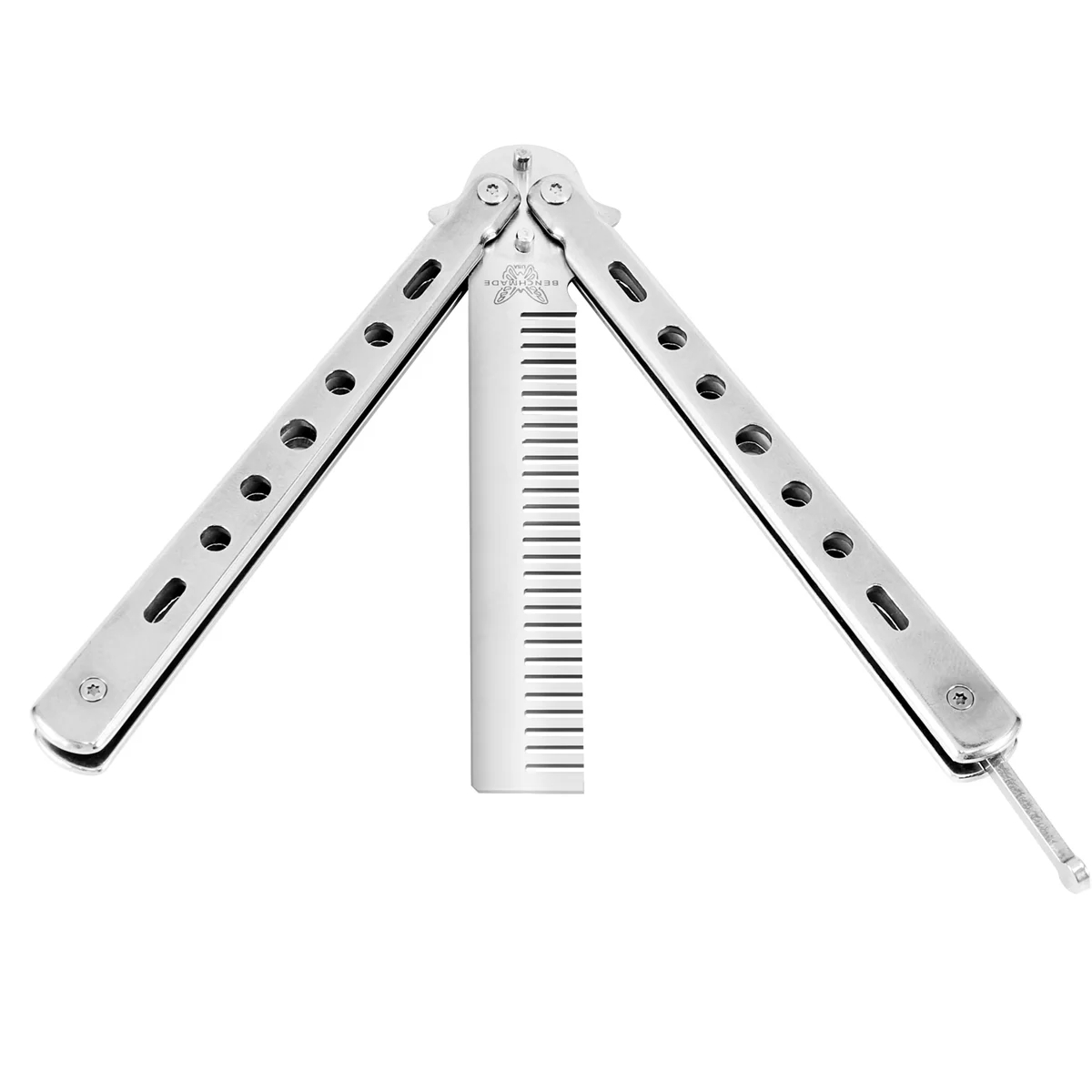 مشط فراشة قابل للطي من الفولاذ المقاوم للصدأ ، تصفيف الشعر ، سكين تصفيف الشعر ، فرش اللحية والشارب