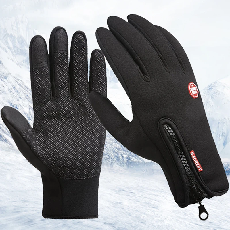 Winter Gloves for Men Women Touchscreen Warm Outdoor Cycling Driving Motorcycle Cold Resistance Gloves Windproof Non-Slip Gloves
