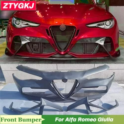 High Quality Carbon Fiber FRP Front Bumper For Alfa Romeo Giulia Facelift GTA-M Style