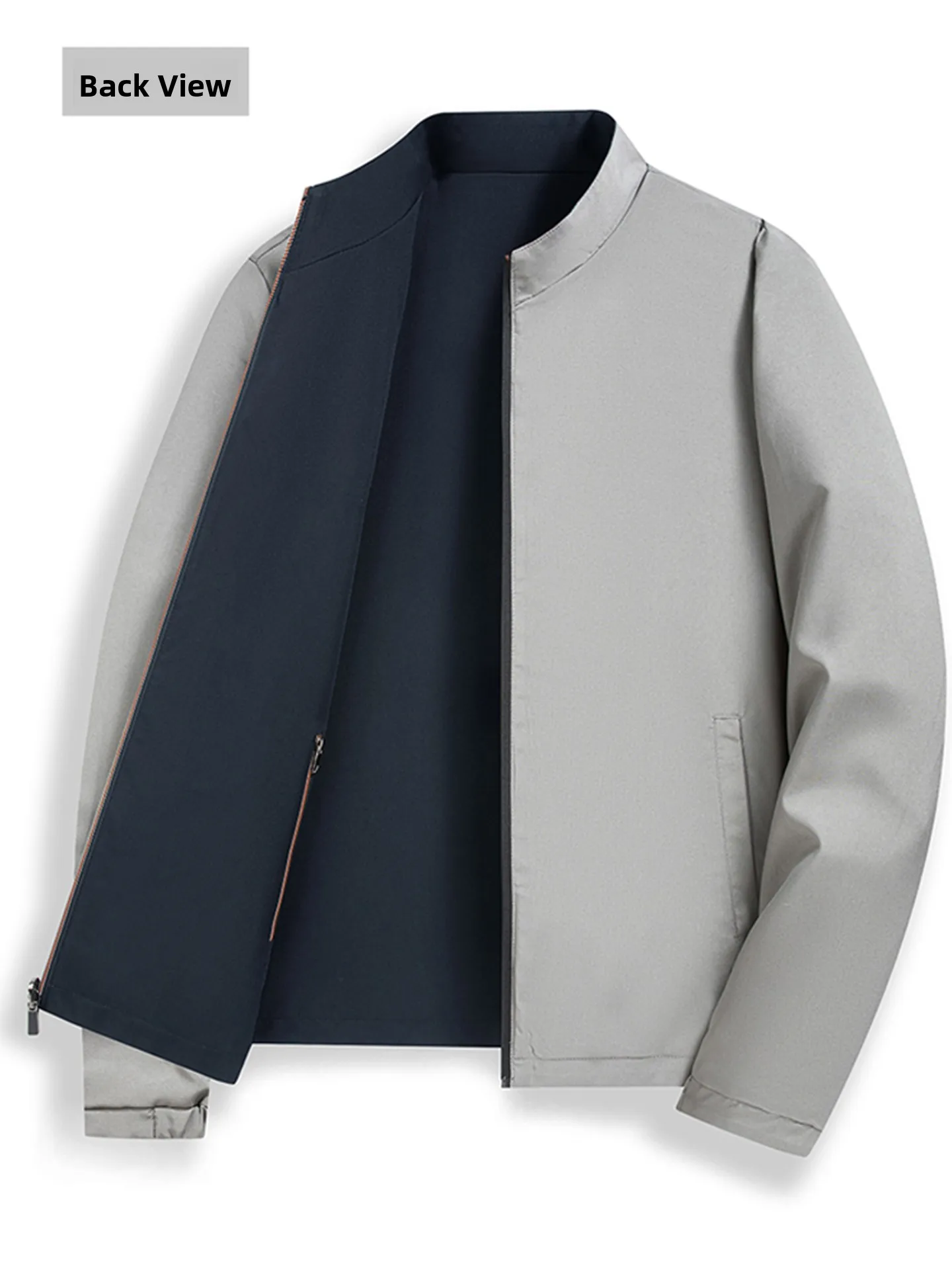 

Double-Sided Wear Men's Jaet Busin Casual Color Stand Collar Windproof Top for Middle-Aged And Young Men