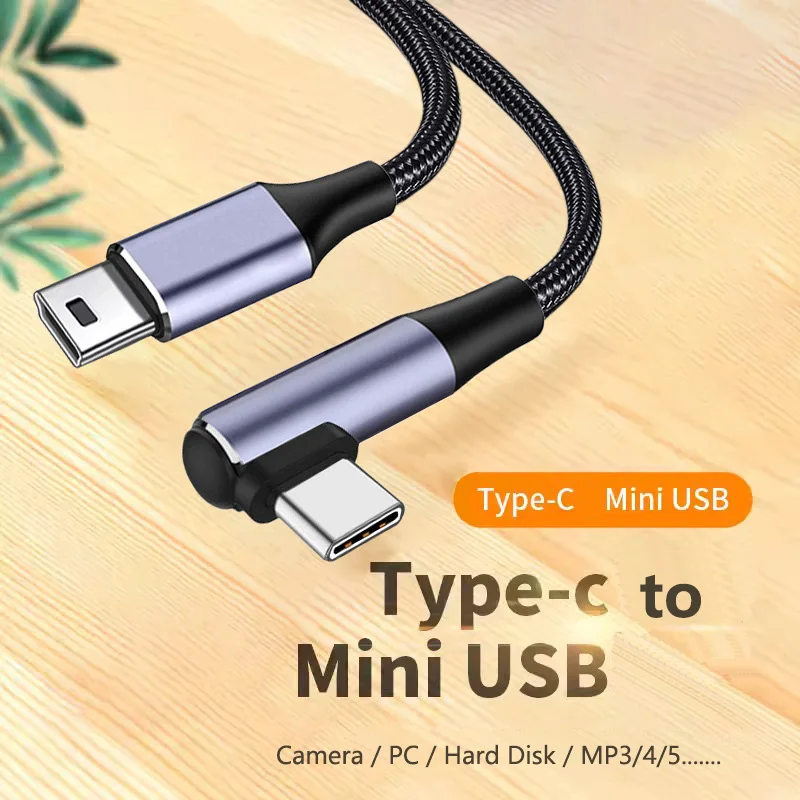 

Кабель USB Type-C на Mini 5Pin USB 2,0 OTG для зарядки и синхронизации данных, шнур для Mini 5-Pin, для камеры, MP3-плеера, GPS-приемника, HDD, SSD